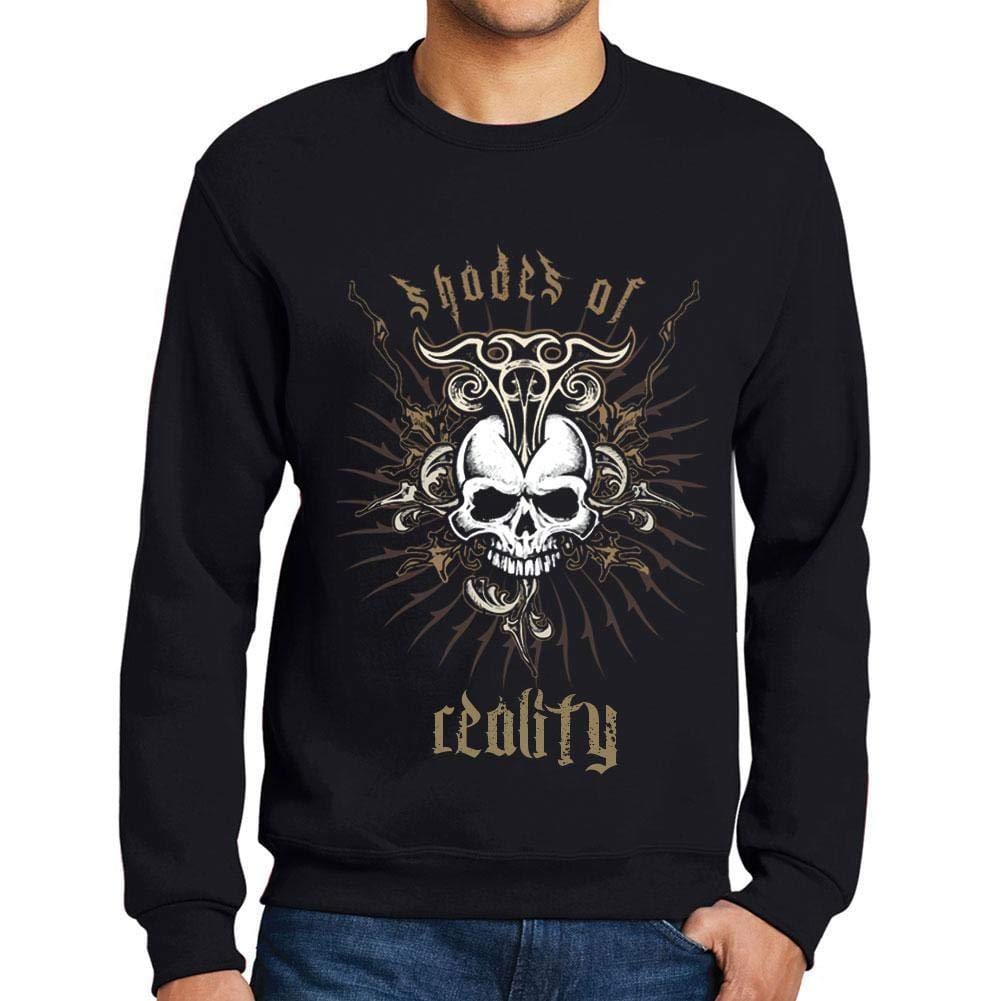 Ultrabasic - Homme Graphique Shades of Reality T-Shirt Imprimé Lettres Noir Profond