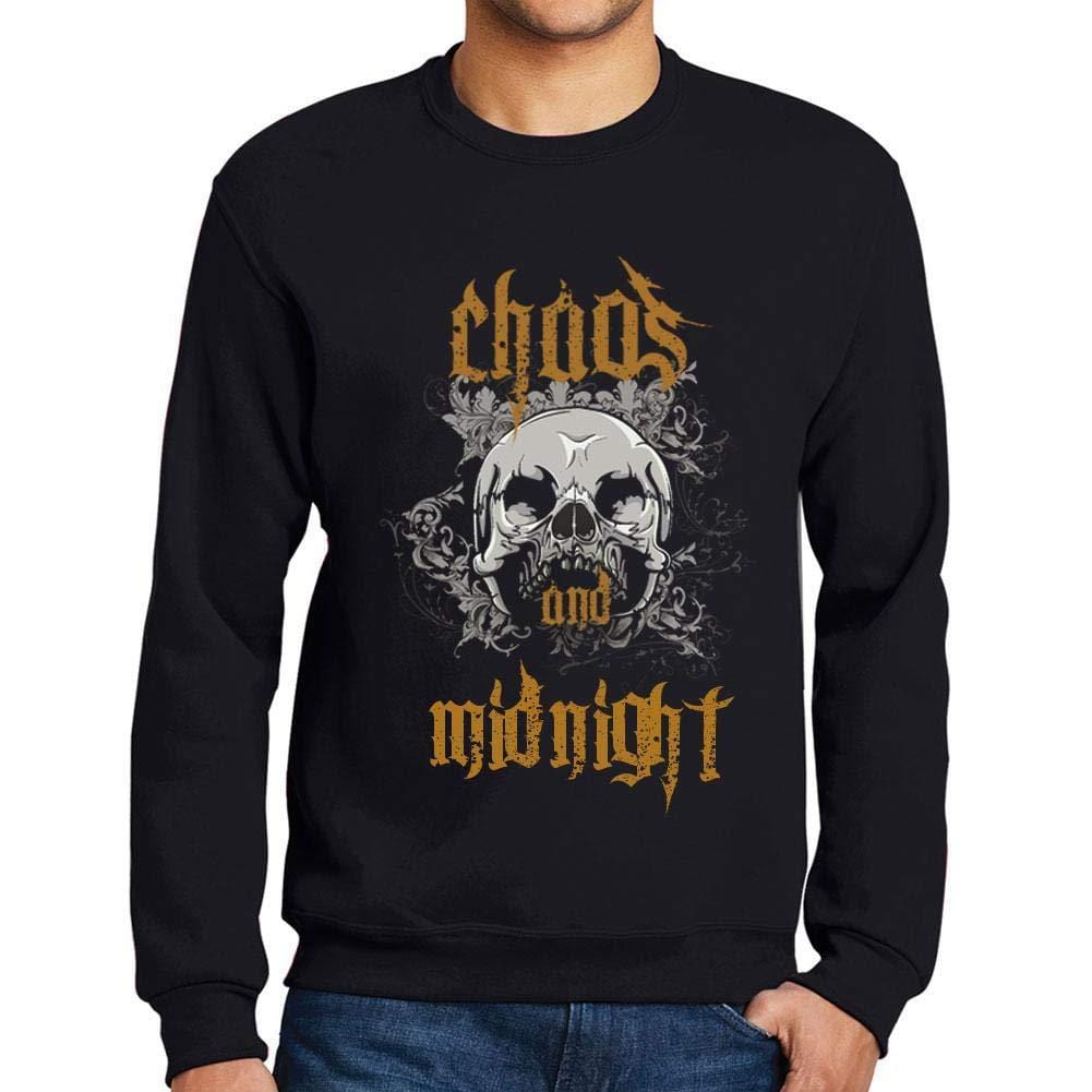 Ultrabasic - Homme Imprimé Graphique Sweat-Shirt Chaos and Midnight Noir Profond