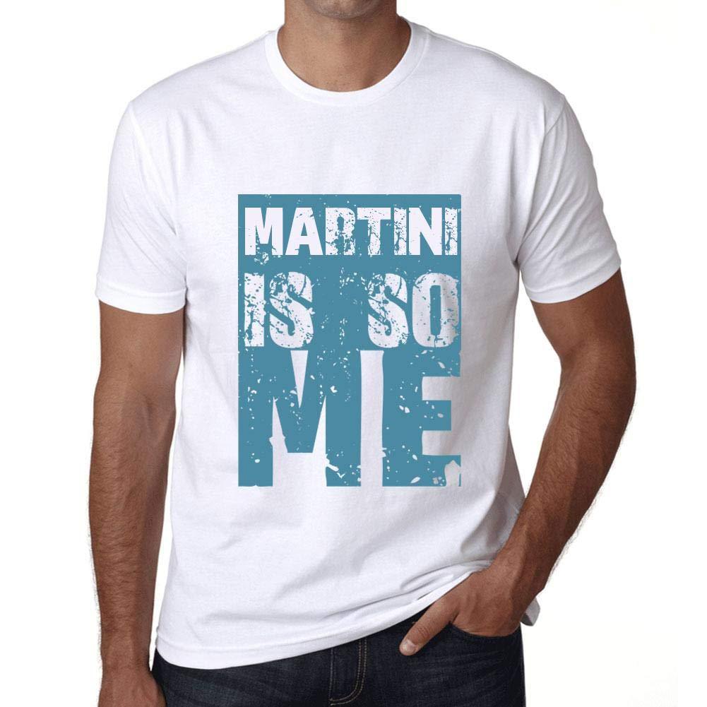 Homme T-Shirt Graphique Martini is So Me Blanc