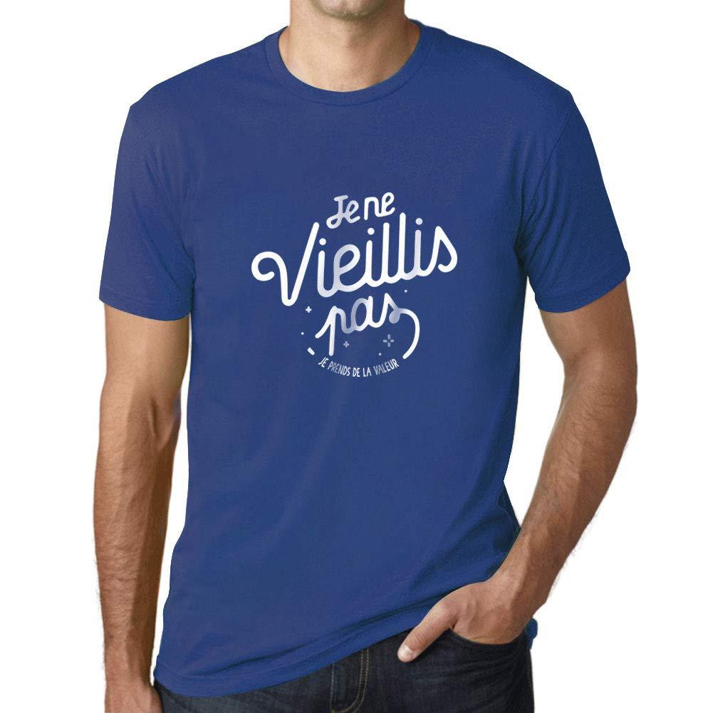 Ultrabasic - Homme Graphique Je ne vieillis Pas T-Shirt Marine Lettre Royal