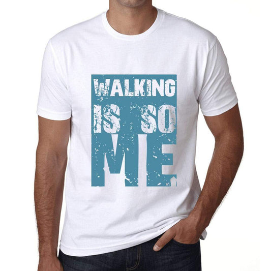 Homme T-Shirt Graphique Walking is So Me Blanc