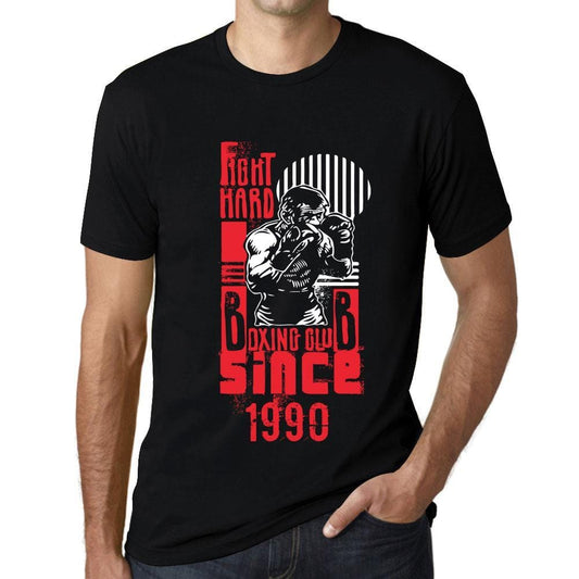 Men’s <span>Graphic</span> T-Shirt Fight Hard Since 1990 Deep Black - ULTRABASIC