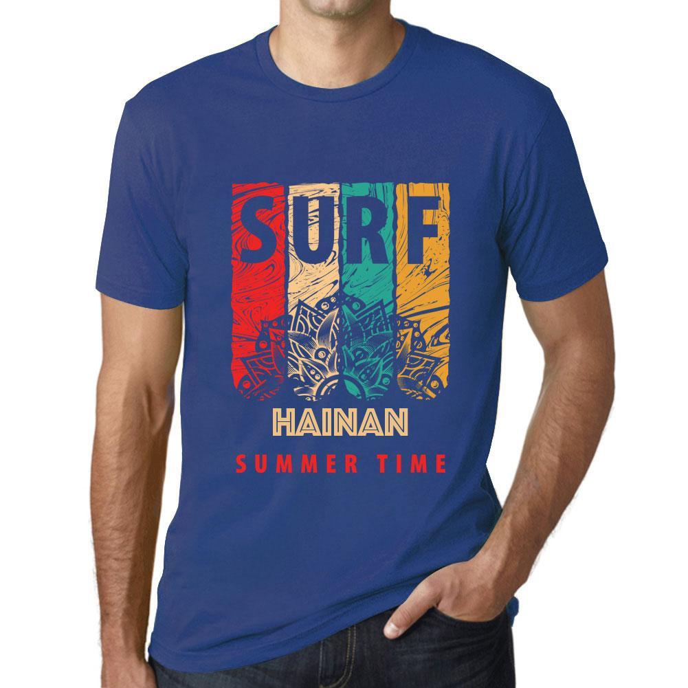 Men&rsquo;s Graphic T-Shirt Surf Summer Time HAINAN Royal Blue - Ultrabasic