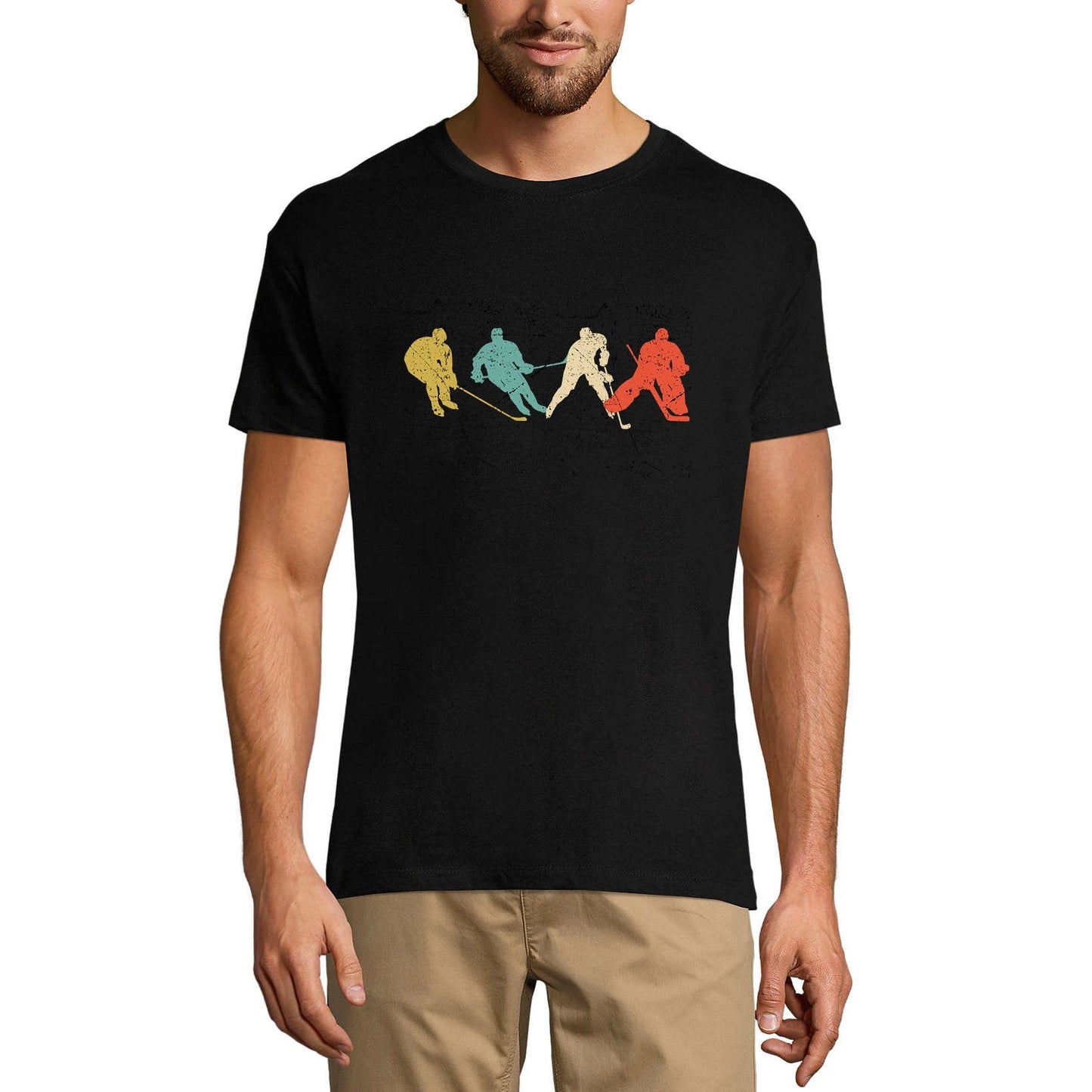 ULTRABASIC Men's Vintage T-Shirt Hockey Team Squad - Retro Tee Shirt for Hockey Player