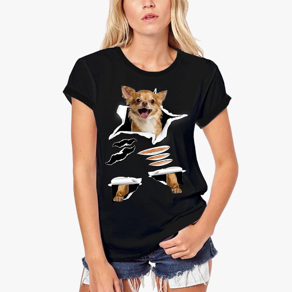 ULTRABASIC Women's Organic T-Shirt - Chihuahua - Funny Dog Shirt - Dog Clothes dog puppy girl gift cute pug funny Golden Retriever French Bulldog Chihuahua Dalmatian German Shepherd Chow Rottweiler Pomeranian Vizsla Organic Boston Terrier Yorkshire Terrier Beagle Pomchi Labradoodle Dachshund Mastiff Black Labrador Retriever