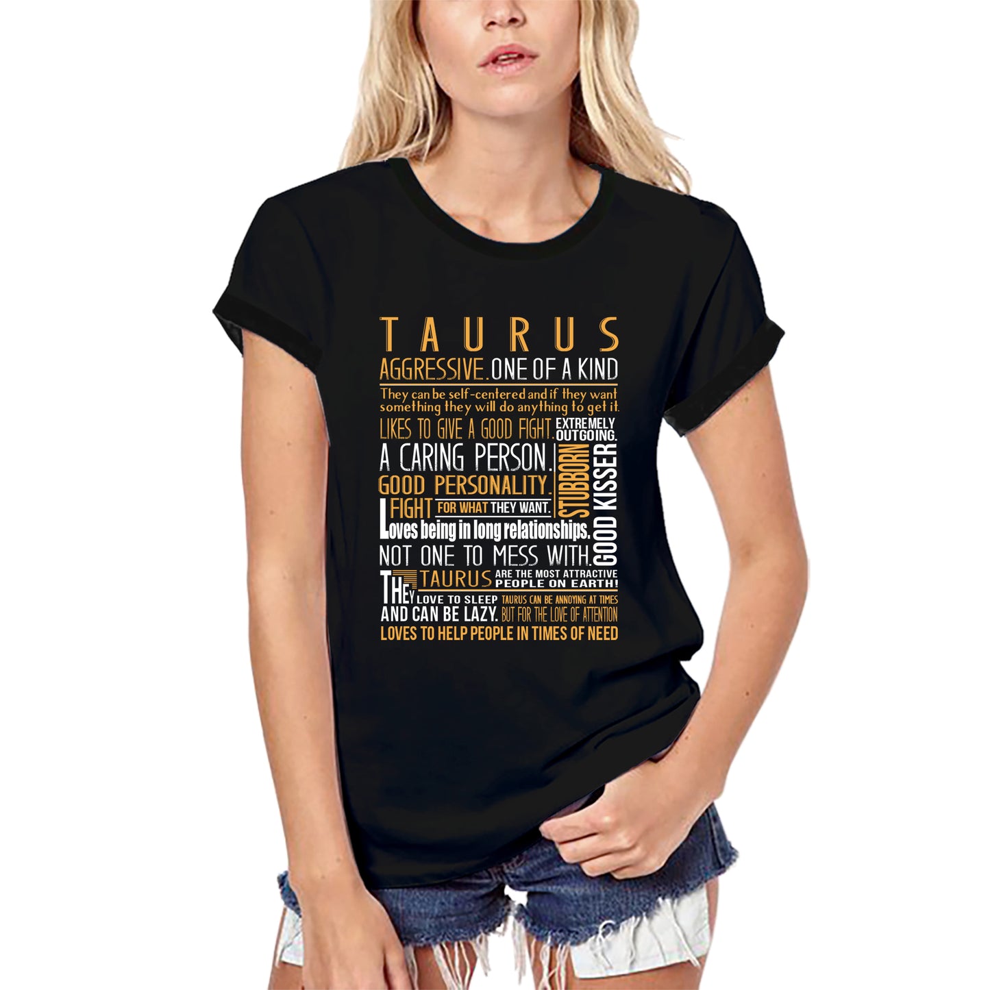 ULTRABASIC Women's Organic T-Shirt Definition Taurus Woman - Zodiac Shirt