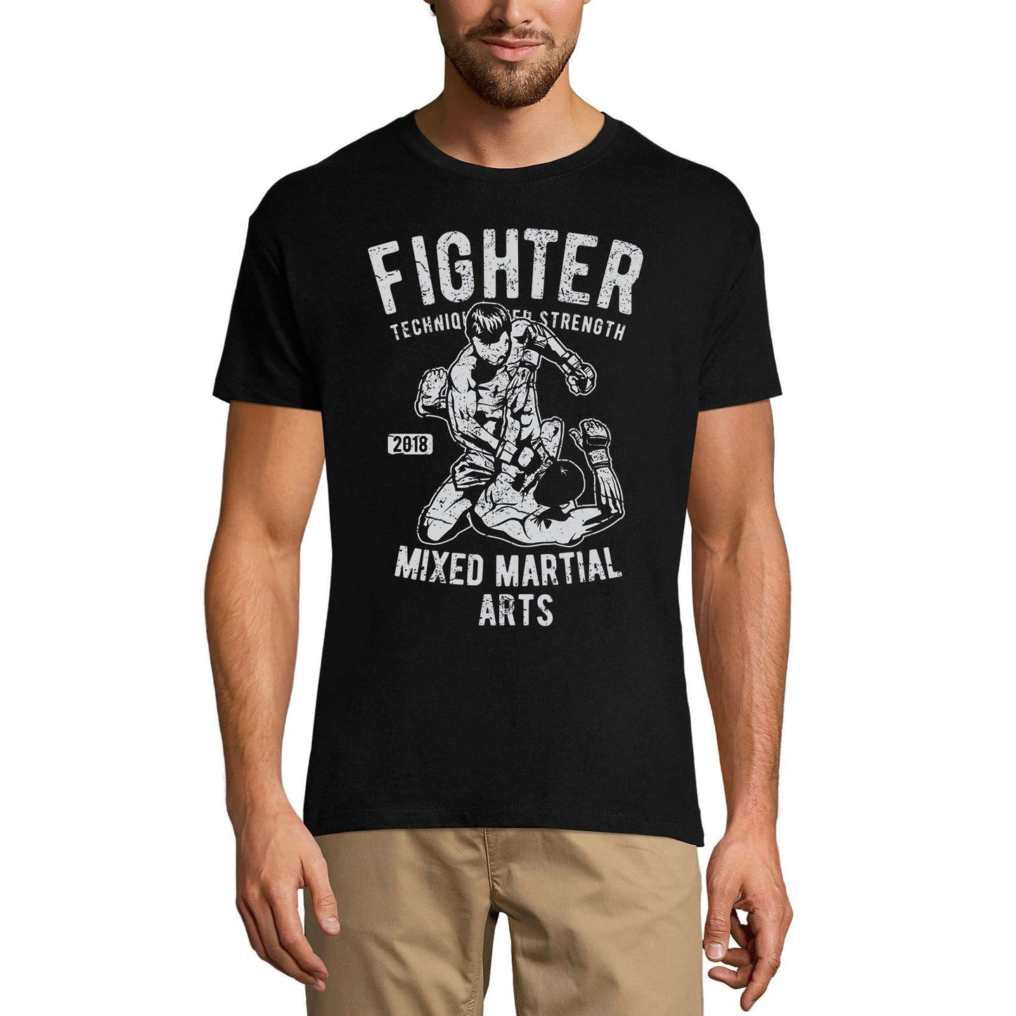 ULTRABASIC Men's Graphic T-Shirt Fighter 2018 Mixed Martial Arts - Shirt for MMA Fighters