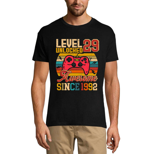 ULTRABASIC Men's Gaming T-Shirt Level 29 Unlocked - Gamer Gift Tee Shirt for 29th Birthday