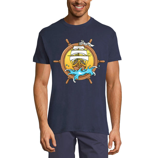 ULTRABASIC Men's Graphic T-Shirt Sail To Atlantic - Sea Life - Ship's Sailing