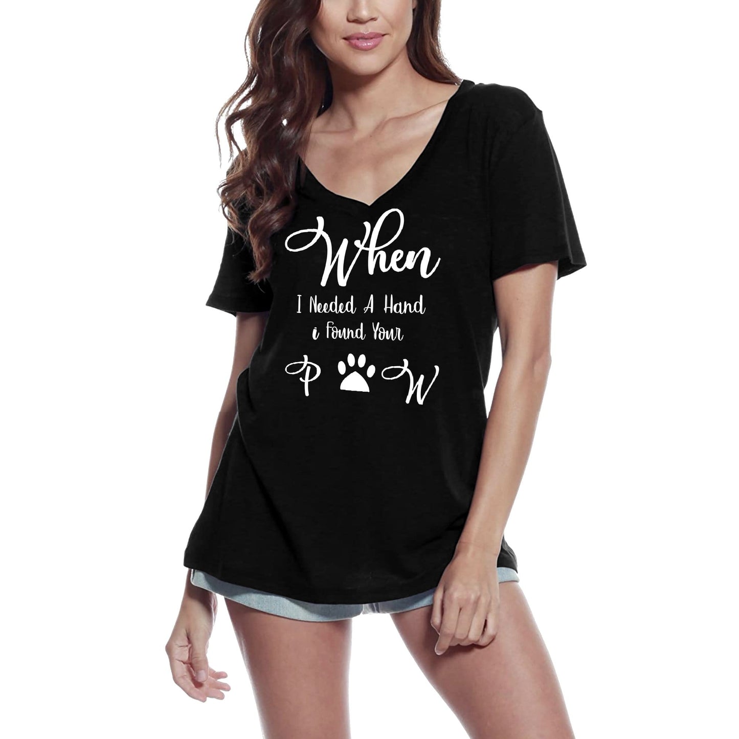 ULTRABASIC Women's T-Shirt When I Needed a Hand I Found Your Paw - Cute Dog Tee Shirt Tops