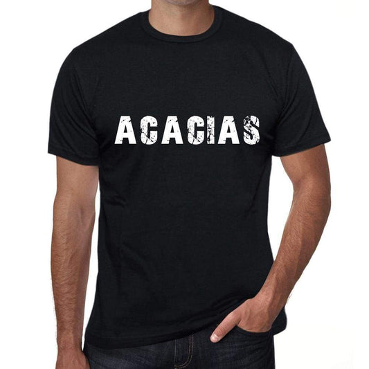 Acacias Mens Vintage T Shirt Black Birthday Gift 00555 - Black / Xs - Casual