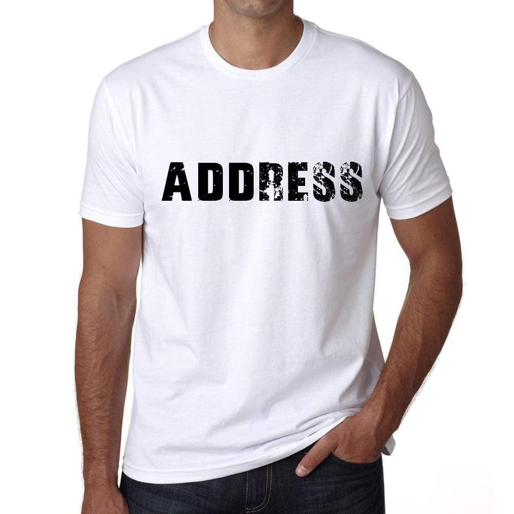 Address Mens T Shirt White Birthday Gift 00552 - White / Xs - Casual