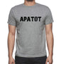Apatot Grey Mens Short Sleeve Round Neck T-Shirt 00018 - Grey / S - Casual