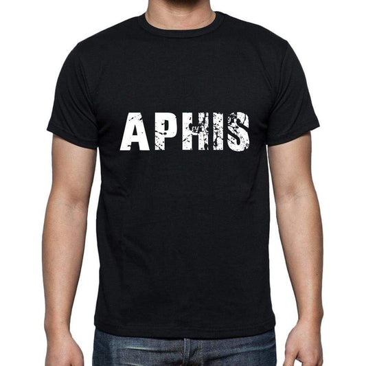 aphis <span>Men's</span> <span>Short Sleeve</span> <span>Round Neck</span> T-shirt , 5 letters Black , word 00006 - ULTRABASIC