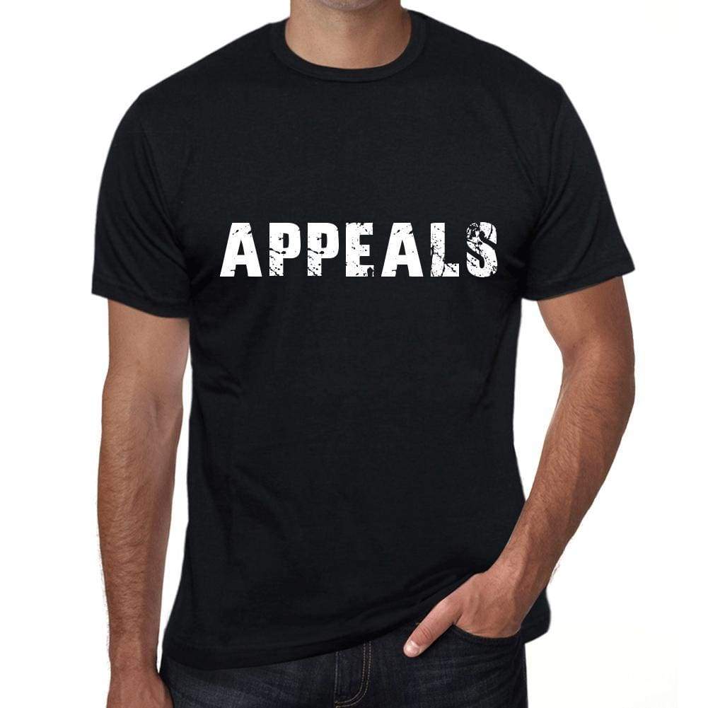 Appeals Mens Vintage T Shirt Black Birthday Gift 00555 - Black / Xs - Casual