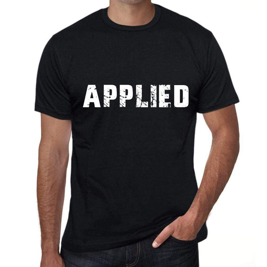 Applied Mens Vintage T Shirt Black Birthday Gift 00555 - Black / Xs - Casual