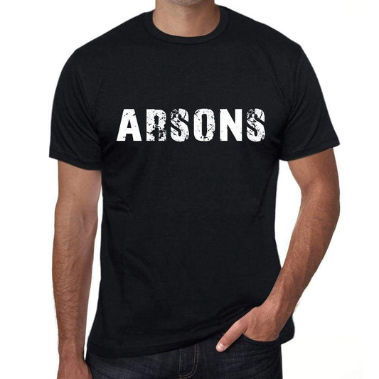 Arsons Mens Vintage T Shirt Black Birthday Gift 00554 - Black / Xs - Casual