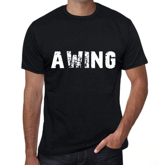 awing Mens Retro T shirt Black Birthday Gift 00553 - ULTRABASIC