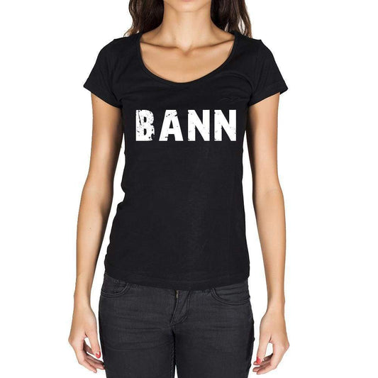Bann German Cities Black Womens Short Sleeve Round Neck T-Shirt 00002 - Casual