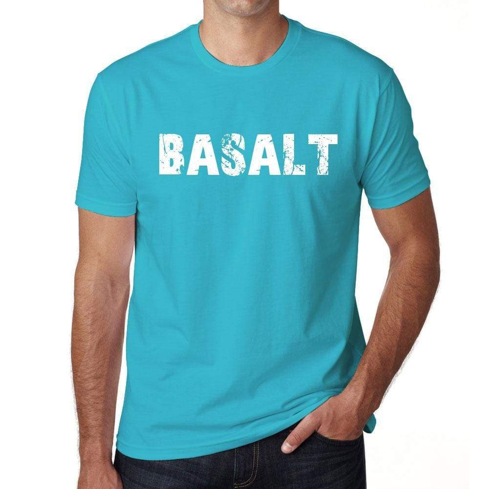 Basalt Mens Short Sleeve Round Neck T-Shirt - Blue / S - Casual