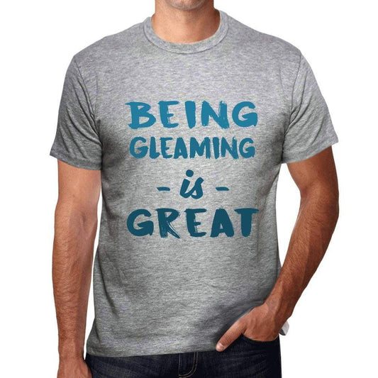 Being Gleaming Is Great Mens T-Shirt Grey Birthday Gift 00376 - Grey / S - Casual