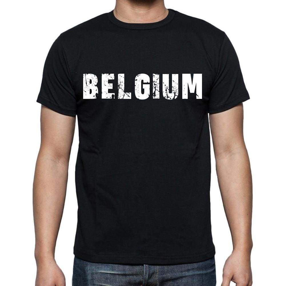Belgium T-Shirt For Men Short Sleeve Round Neck Black T Shirt For Men - T-Shirt
