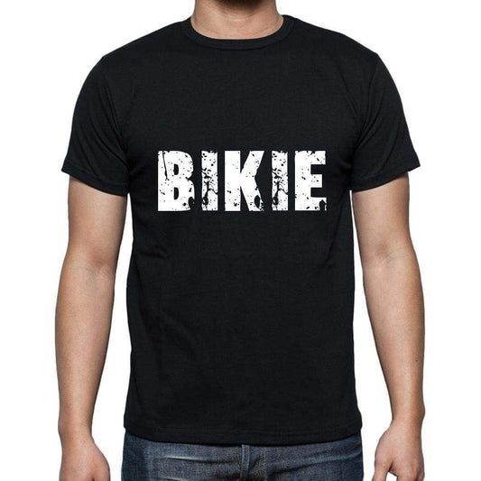 Bikie Mens Short Sleeve Round Neck T-Shirt 5 Letters Black Word 00006 - Casual