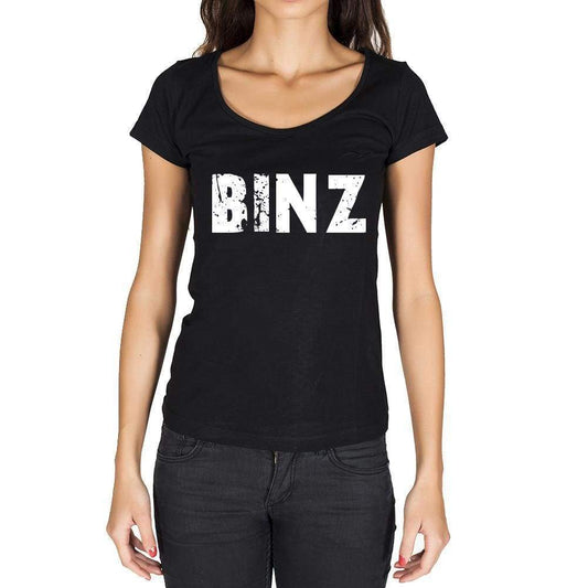 Binz German Cities Black Womens Short Sleeve Round Neck T-Shirt 00002 - Casual
