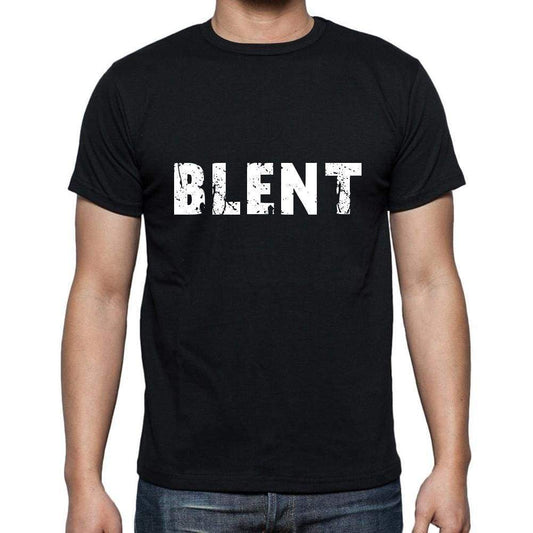Blent Mens Short Sleeve Round Neck T-Shirt 5 Letters Black Word 00006 - Casual