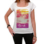 Borsh Escape To Paradise Womens Short Sleeve Round Neck T-Shirt 00280 - White / Xs - Casual