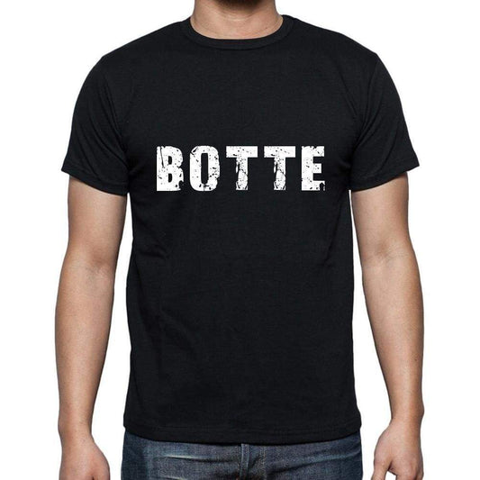 botte <span>Men's</span> <span>Short Sleeve</span> <span>Round Neck</span> T-shirt , 5 letters Black , word 00006 - ULTRABASIC