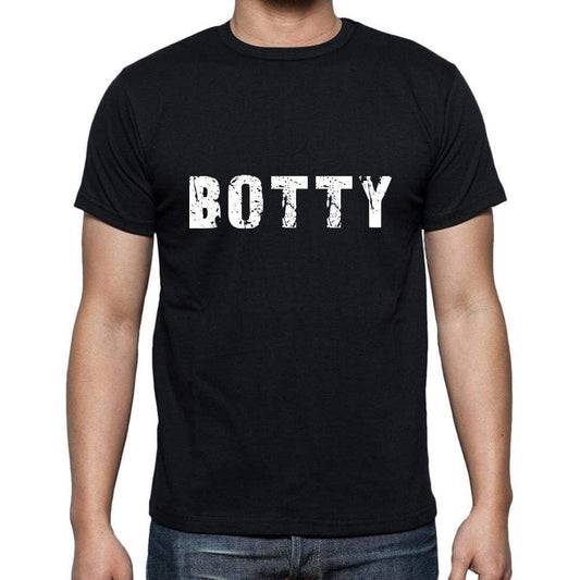 Botty Mens Short Sleeve Round Neck T-Shirt 5 Letters Black Word 00006 - Casual