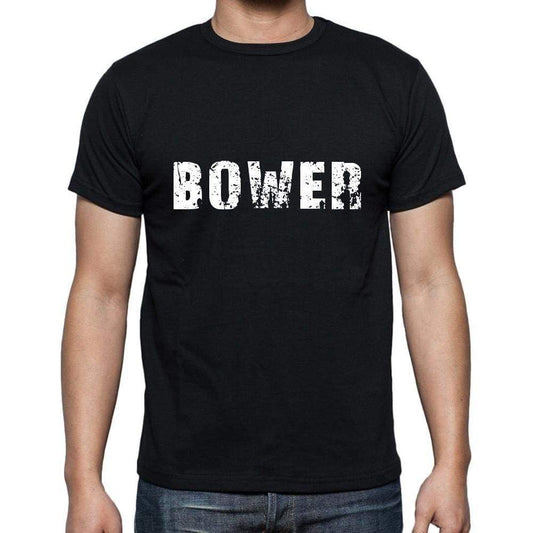 Bower Mens Short Sleeve Round Neck T-Shirt 5 Letters Black Word 00006 - Casual