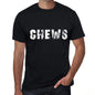 Chews Mens Retro T Shirt Black Birthday Gift 00553 - Black / Xs - Casual