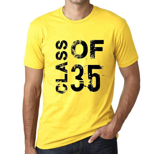Class Of 35 Grunge Mens T-Shirt Yellow Birthday Gift 00484 - Yellow / Xs - Casual