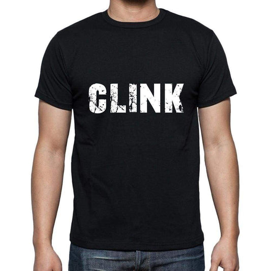 Clink Mens Short Sleeve Round Neck T-Shirt 5 Letters Black Word 00006 - Casual