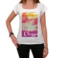 Clogga Escape To Paradise Womens Short Sleeve Round Neck T-Shirt 00280 - White / Xs - Casual