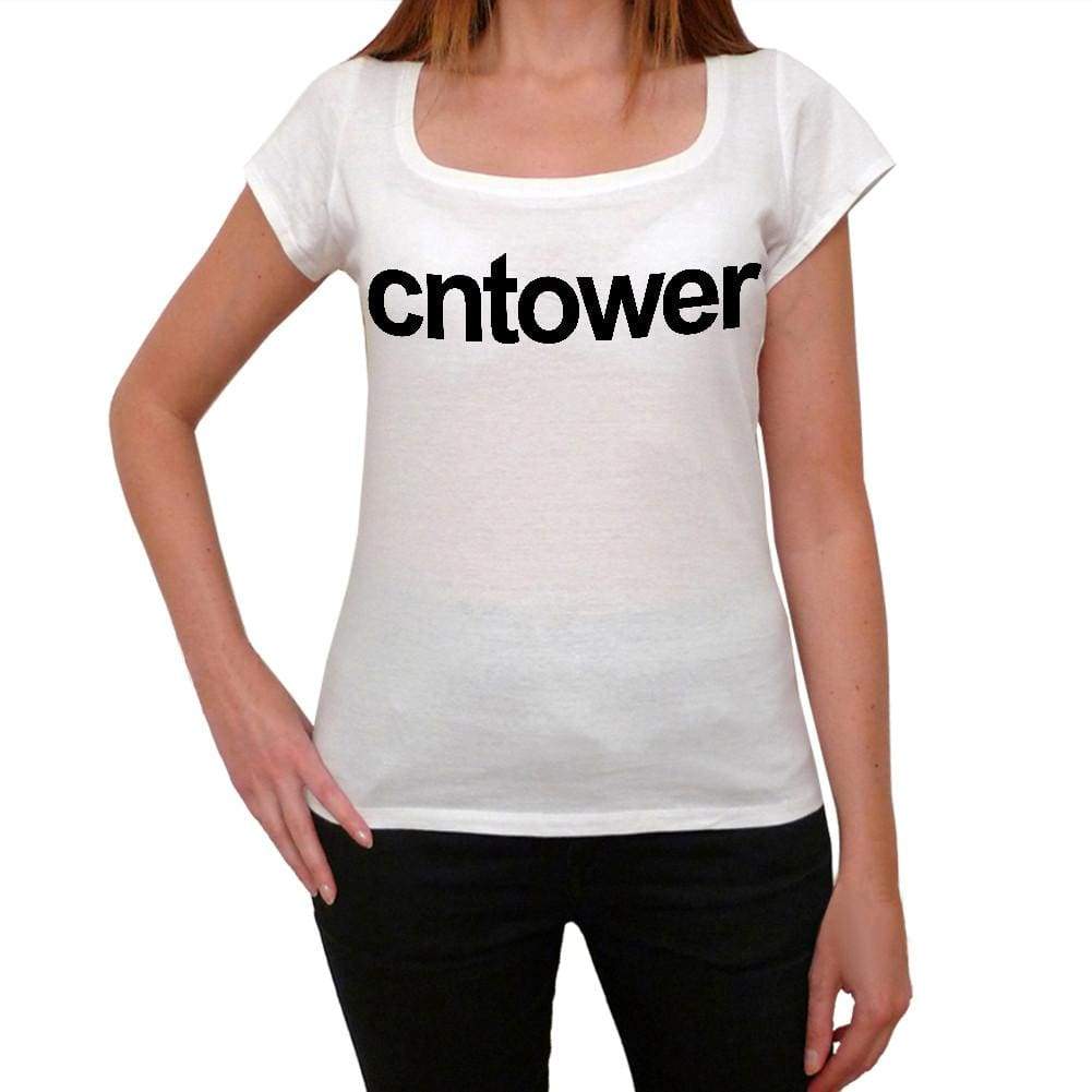 Cn Tower Tourist Attraction Womens Short Sleeve Scoop Neck Tee 00072