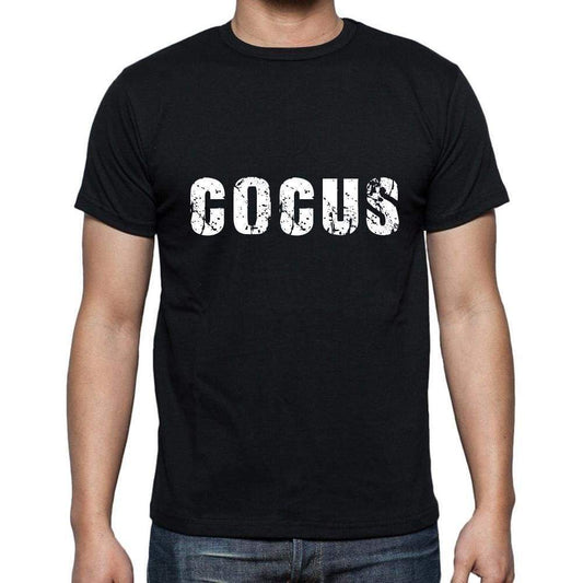 Cocus Mens Short Sleeve Round Neck T-Shirt 5 Letters Black Word 00006 - Casual