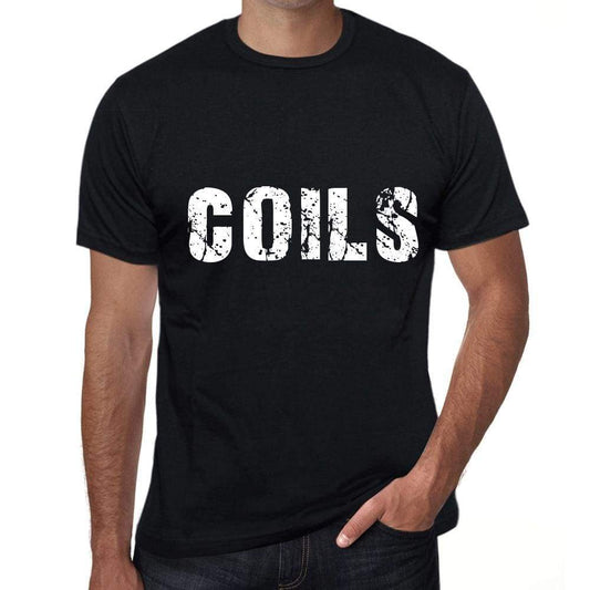 Coils Mens Retro T Shirt Black Birthday Gift 00553 - Black / Xs - Casual