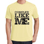 Complex Like Me Yellow Mens Short Sleeve Round Neck T-Shirt 00294 - Yellow / S - Casual