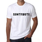 Contribute Mens T Shirt White Birthday Gift 00552 - White / Xs - Casual
