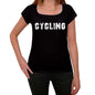 Cycling Womens T Shirt Black Birthday Gift 00547 - Black / Xs - Casual