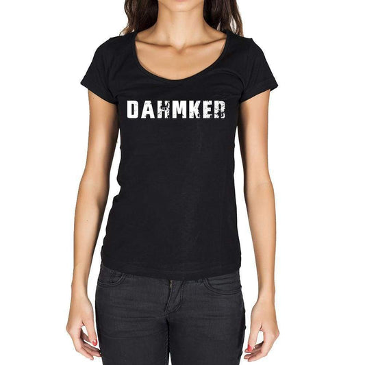 Dahmker German Cities Black Womens Short Sleeve Round Neck T-Shirt 00002 - Casual