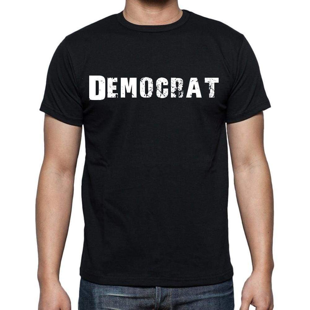 Democrat White Letters Mens Short Sleeve Round Neck T-Shirt 00007