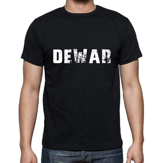 Dewar Mens Short Sleeve Round Neck T-Shirt 5 Letters Black Word 00006 - Casual