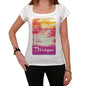 Dirique Escape To Paradise Womens Short Sleeve Round Neck T-Shirt 00280 - White / Xs - Casual