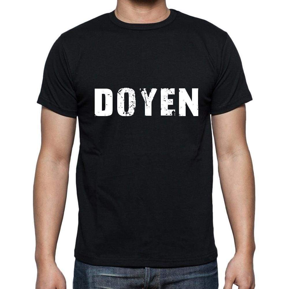 Doyen Mens Short Sleeve Round Neck T-Shirt 5 Letters Black Word 00006 - Casual