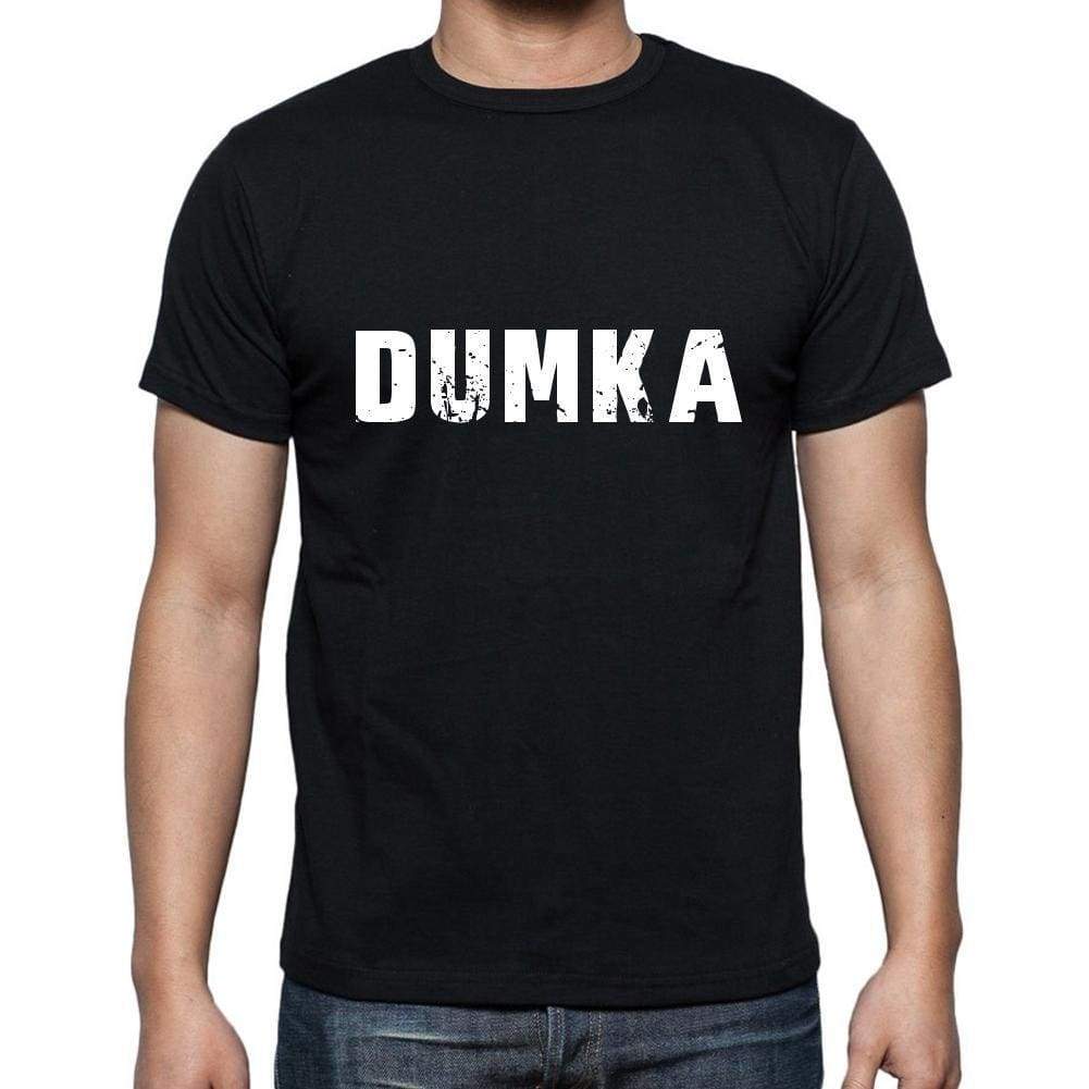 Dumka Mens Short Sleeve Round Neck T-Shirt 5 Letters Black Word 00006 - Casual