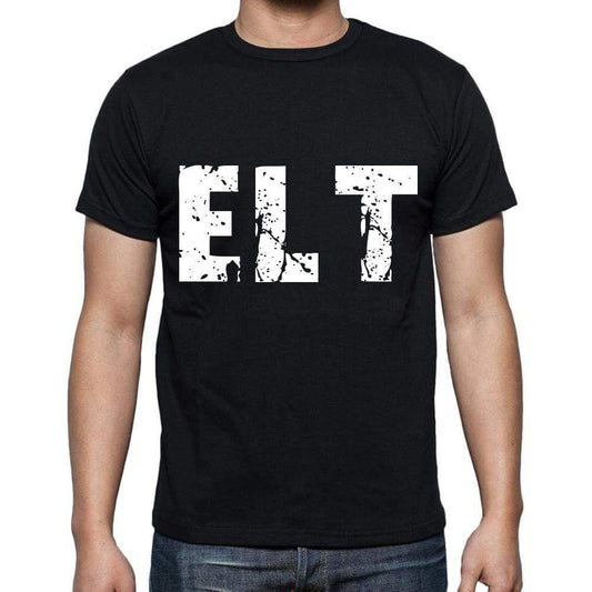 Elt Men T Shirts Short Sleeve T Shirts Men Tee Shirts For Men Cotton Black 3 Letters - Casual